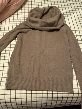 BCBGMaxAzria Taupe Cowl Neck Sweater